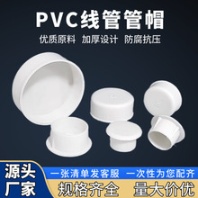 PVC管帽线管管道防尘保护盖 电工预埋穿线管堵头堵帽厂家现货批发