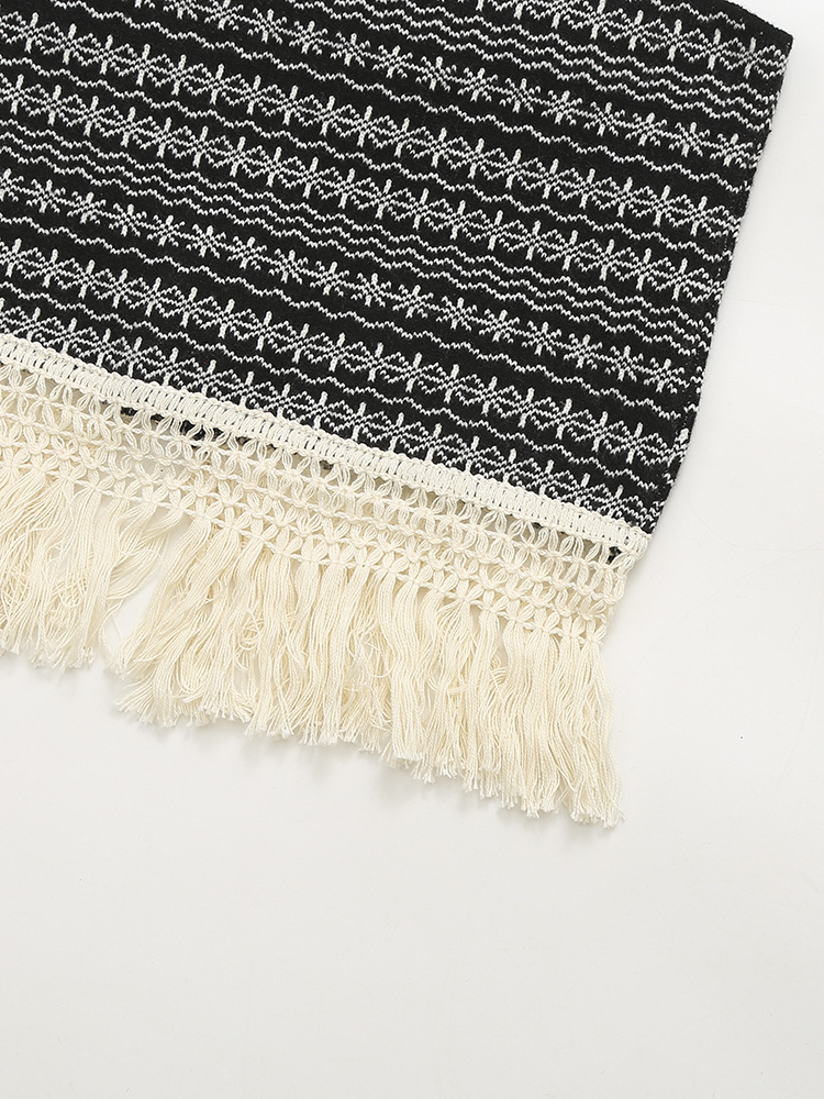 Women's 2024 Summer New Color blocked Striped Strap Slimming Half Skirt Set_voghion.com