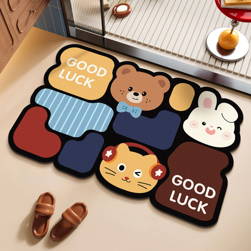 Bathroom Floor Mat, Entryway, Restroom, Special-Shaped Diatomaceous Earth Mat, Household Shower Room, Washbasin, Water-Absorbing Foot Mat Bathroom Floor Mat, Entryway, Restroom, Special-Shaped Diatomaceous Earth Mat, Household Shower Room, Washbasin, Water-Absorbing Foot Mat