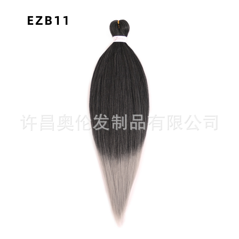 EZ peluca floja suave de fibra química africana 26 pulgadas 90 gramos de PVC bicolor ignífugo seda de baja temperatura gran trenza