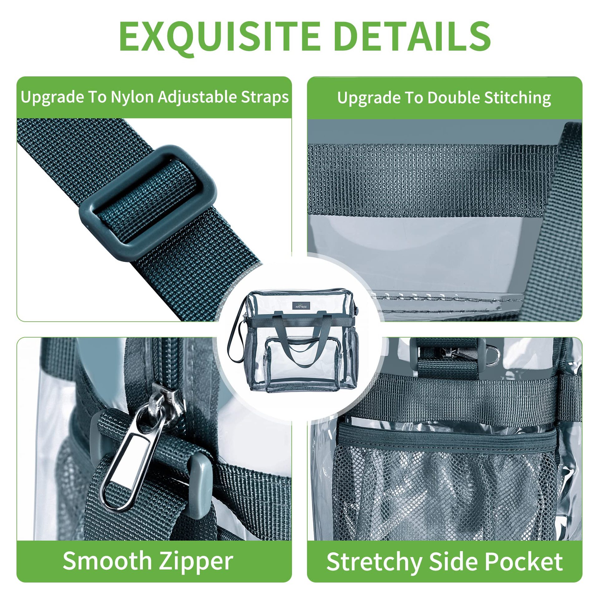 Borsa a tracolla trasparente, borsa da viaggio, borsa per la spesa, borsa da donna impermeabile alla moda_voghion.com