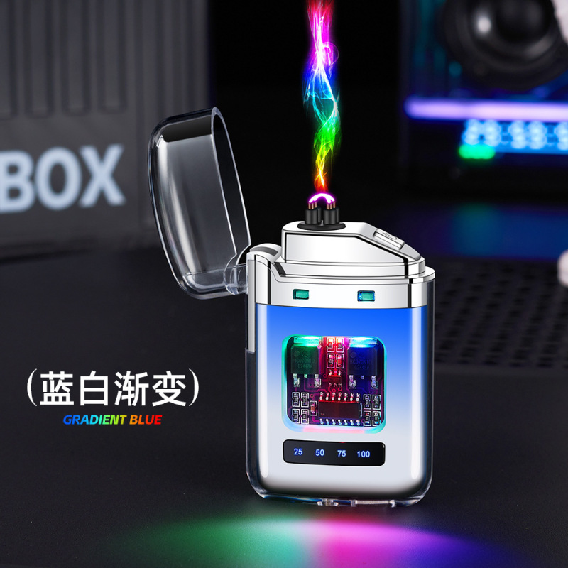透明防水アークパルス点火装置防風 USB 充電式ライター男性のパーソナライズされたギフト卸売|undefined