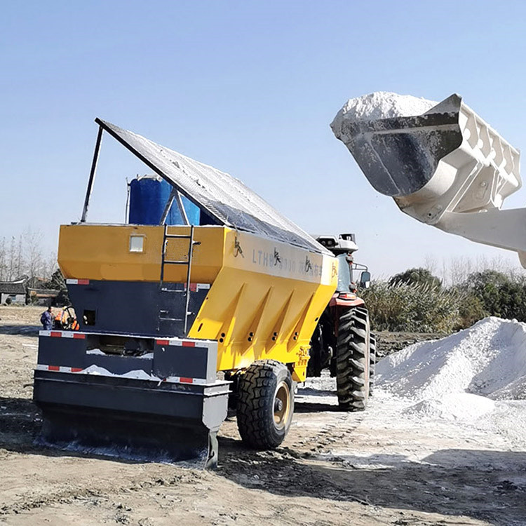 多功能牵引式撒布车 10方白灰粉料撒灰车 晃筛式铺洒 灰量可控