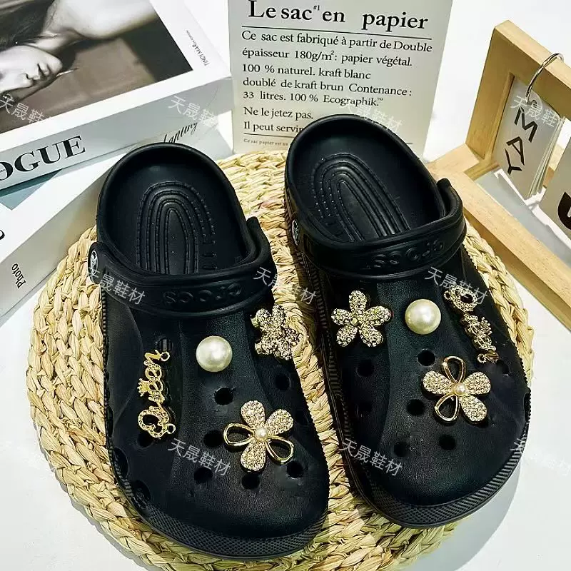 新款洞洞鞋配饰金属鞋花鞋扣高级感配饰cross装饰diy鞋配件可拆卸