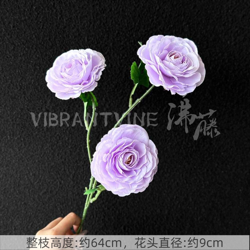 Púrpura de la boda flor artificial salón de bodas Camino de plomo techo arreglo floral Hotel Bienvenido arco piso decorativo flor artificial