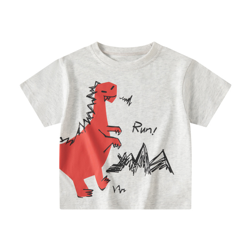 Betop ropa para niños coreanos fuente transfronteriza dinosaurio camiseta de manga corta para niños verano ropa para bebés venta al por mayor de una pieza