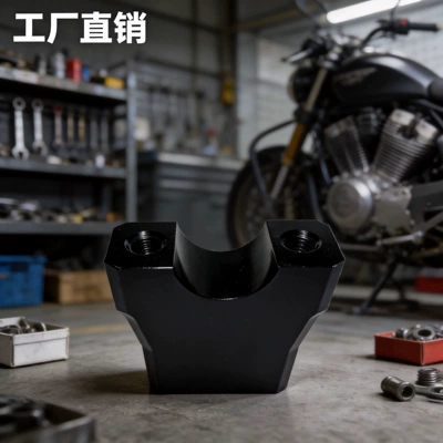 Motorcycle Front Shock Absorber Accessories, Connecting Plate Seat Repair and Replacement, Glossy Black