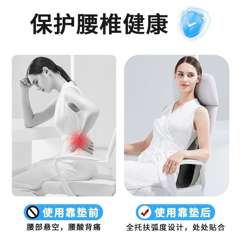 Joe's Office Lumbar Support Cushion for Long Sitting, Chair Backrest, Ergonomic Lumbar Pad, Pregnancy Lumbar Pillow, Memory Foam