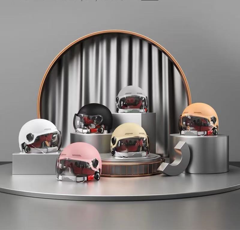 New national standard 3C certified electric vehicle helmet for men and women, summer sun protection motorcycle safety helmet, lightweight half helmet, available from manufacturer