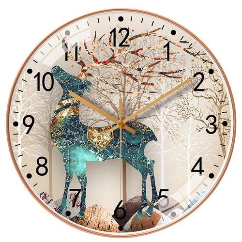 【10 inches 25cm】 Clock Wall Clock Living Room Fashion Simple Modern Internet Celebrity Decoration Quiet Household Clock 