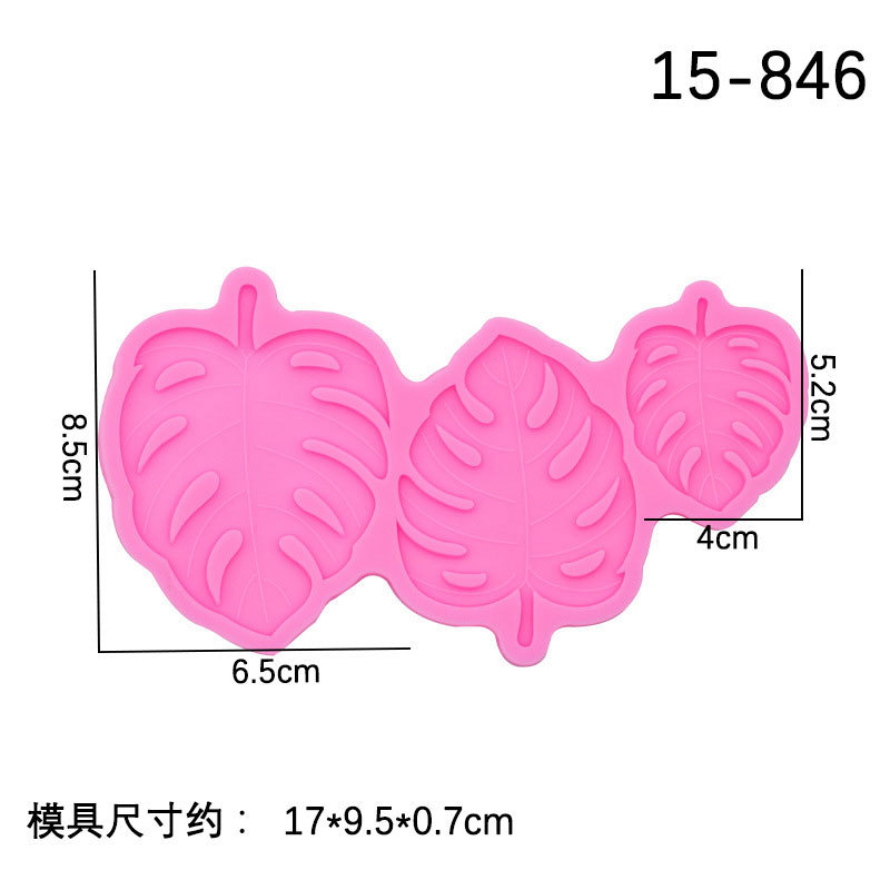 Amazon popular simulación planta tortuga hoja de silicona fondant molde de la hoja de la torta decoración de chocolate molde de bricolaje