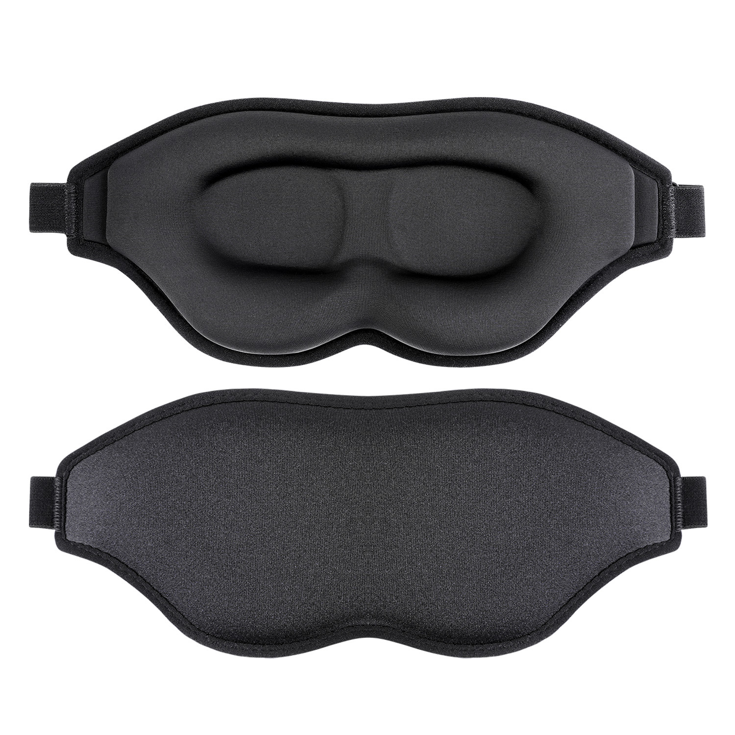 Venta caliente transfronteriza máscara de ojo en 3D negra sin presión máscara de ojo transpirable cuenca de ojo profunda máscara de ojo para dormir juego de cuatro piezas al por mayor