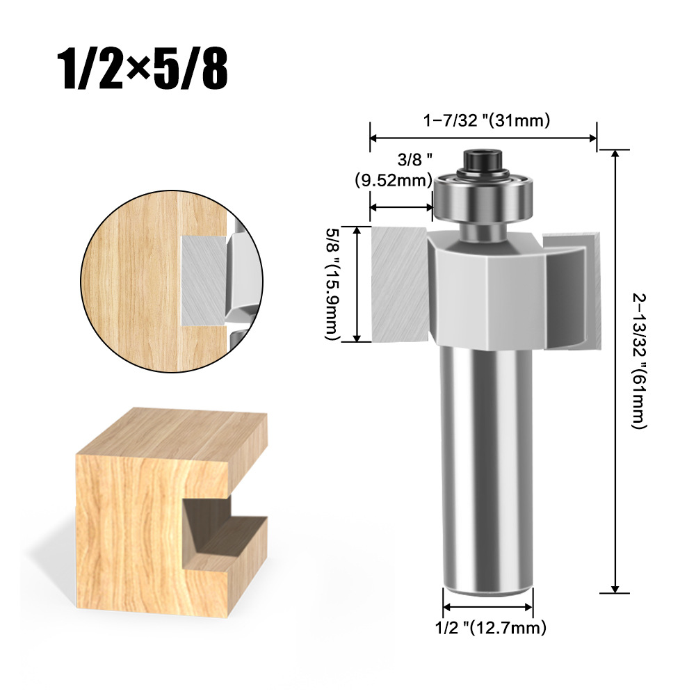 Cortador de bolas en T, fresa para carpintería, cortador ranurado, cortador ranurado, cortador ranurado dos en uno, cortador de chaflán Haitang, cortador de manita