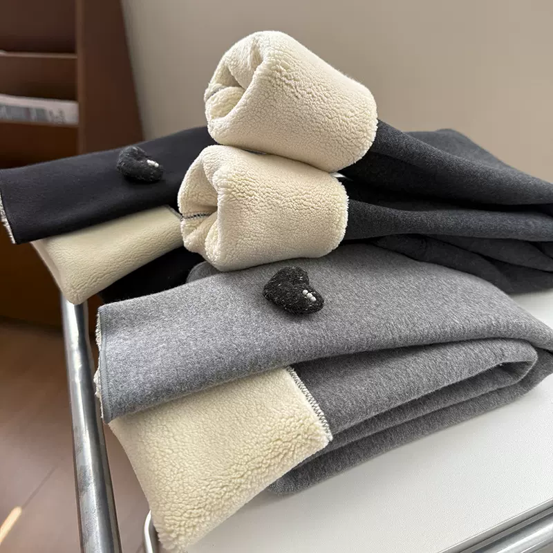 咘米儿新款一体加厚奥粒绒儿童打底裤外穿韩版学生纯棉女童裤子潮