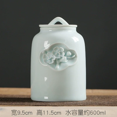 Керамика Jingdezhen ручной работы трехмерная рельефная любовь цветок банка Zen запечатанный банок для хранения искусство декоративные украшения