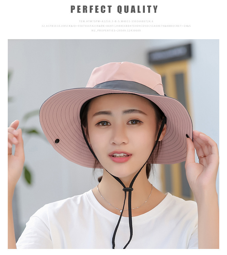 Women's Korean Style Color Block Wide Eaves Sun Hat display picture 1