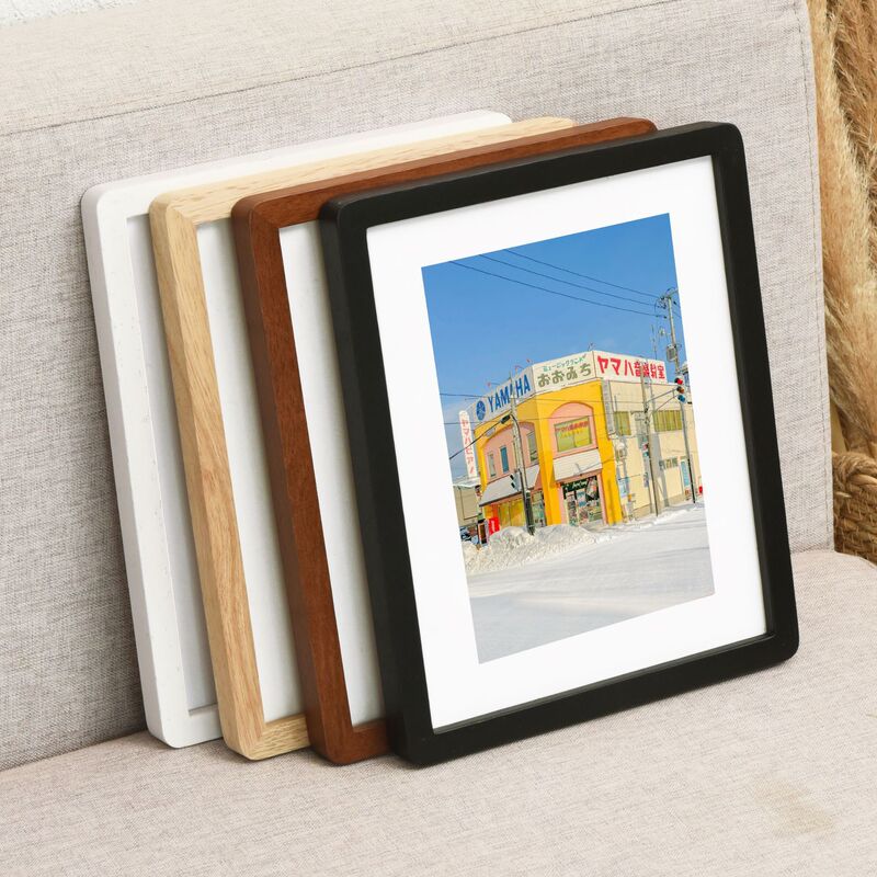 Solid Wood Photo Frame Wall Hanging Mango Wood A3A4 Decorative Picture Frame Calligraphy Calligraphy and Painting Framed Outer Frame Cross-Border Wholesale Manufacturer