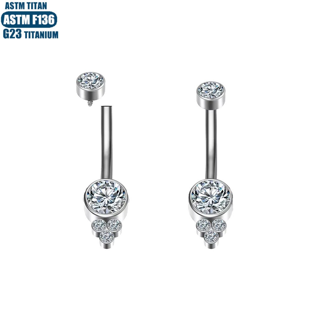Pointed labret stud close-up product detail