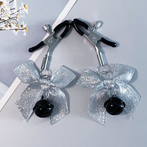 Fun nipple bell breast clip supplies kneading passion bedding sexy love props excitement A083