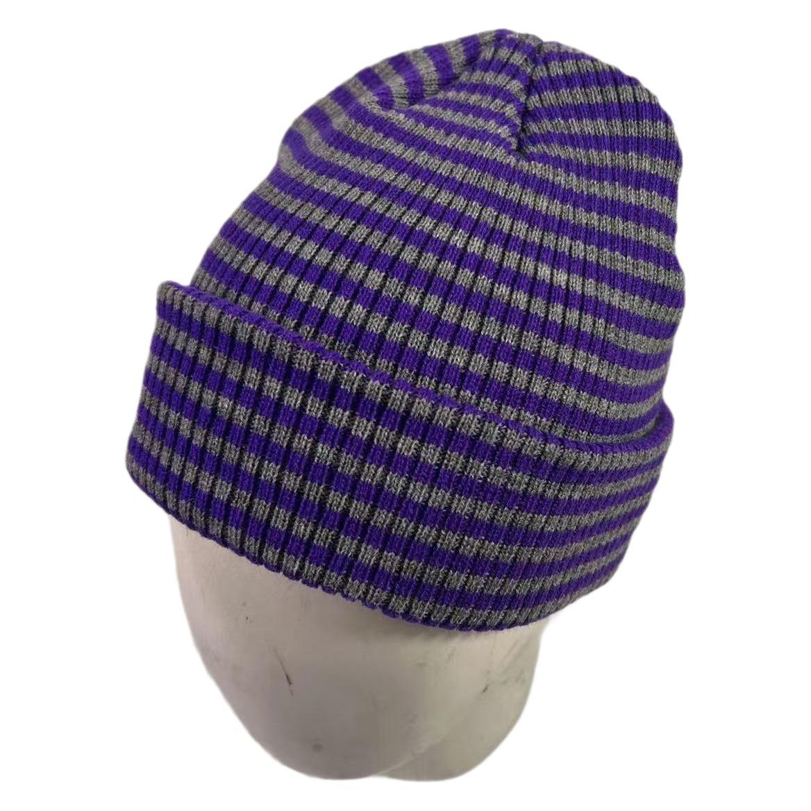 Op voorraad Acryl Koud gebreid Gestreept Gedraaide rand Geribbeld Hoge elasticiteit Grote hoofdomtrek Cross-Border Wol Oor_voghion.com