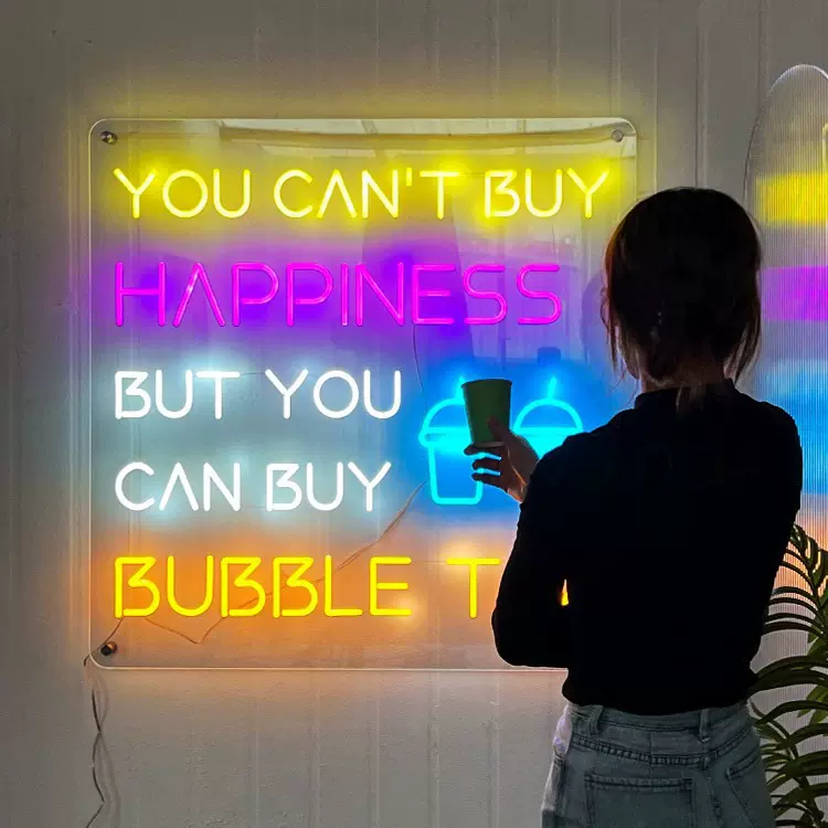 网红墙创意造型亚克力LED霓虹灯发光字灯牌酒吧氛围灯广告牌