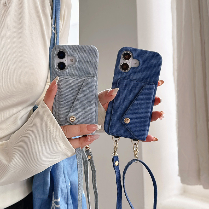 Suitable for Apple 17 Pro Max Coin Purse Phone Case 13 Crossbody 15 Denim 16 Samsung S25U Classic Card Suitable for Apple 17 Pro Max Coin Purse Phone Case 13 Crossbody 15 Denim 16 Samsung S25U Classic Card