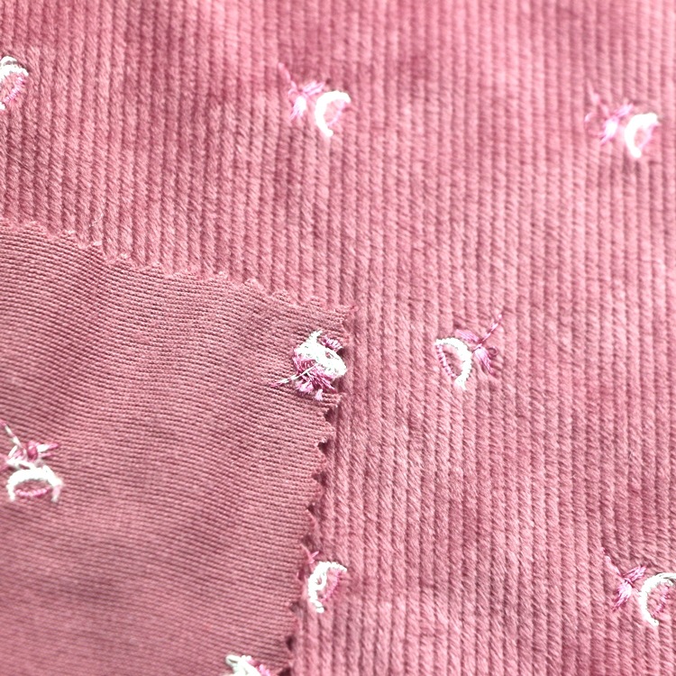 绣花超柔短毛绒针织竖条抽条绣花灯芯绒烂花KS超柔短毛绒布料面料