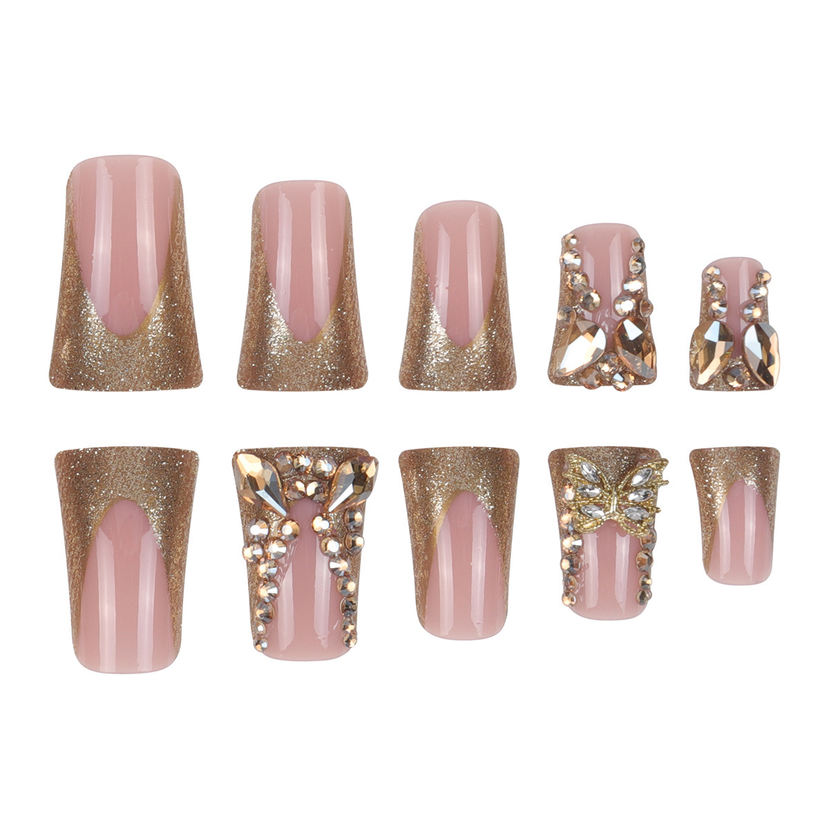40g Weight press-on nails Nail Supplies Plastic Material Solid Color Pattern Solid Color Plastic Press-on Nails 3