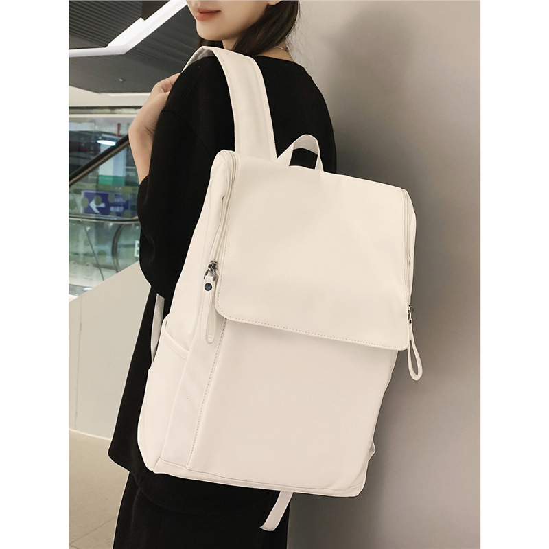 Computer Bag Backpack PU Bag Female College Students Large Capacity Laptop Backpack Fashion Trendy Travel Bag for Men