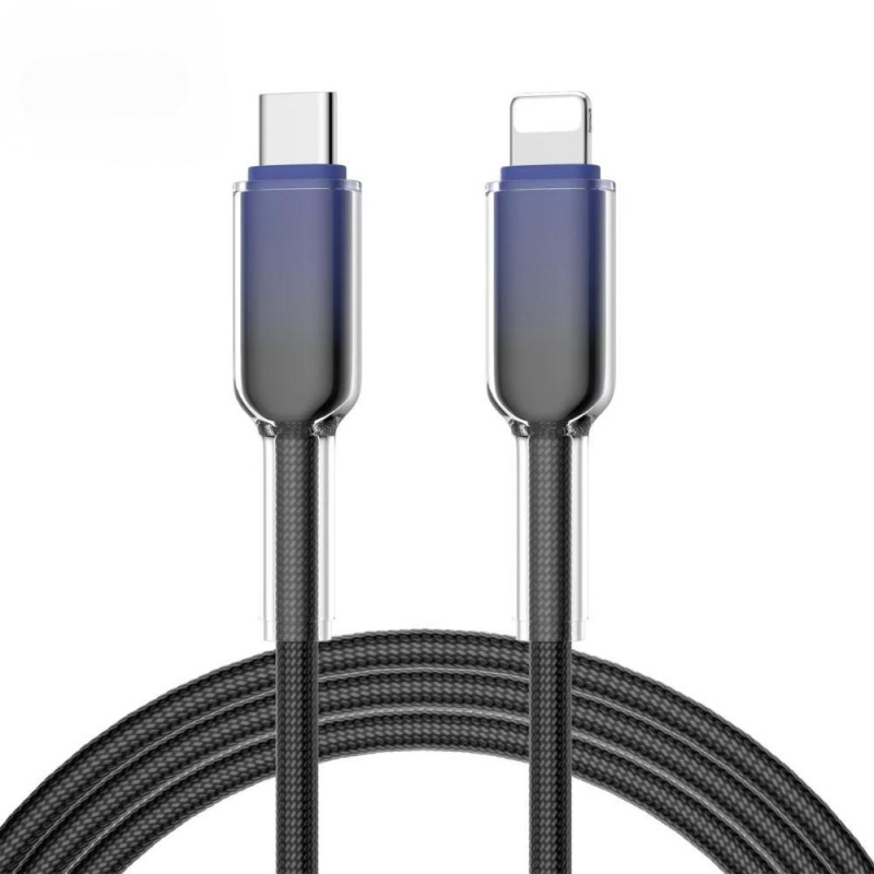 クロスボーダーアイスクリスタルグラデーションデータケーブル 120W 超高速充電ケーブル PD27W Huawei Apple 15/16 充電ケーブルに適しています|undefined