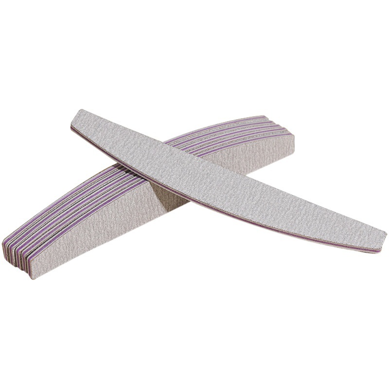 Source Factory Gray Sand Nail File Wholesale Double-Sided Rubbing Strip Gray Zebra Pattern Polishing Strip Manicure Tool Rubbing Strip