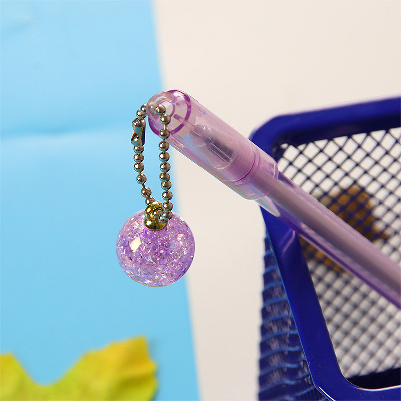 Botella de deseos creativa colgante pluma lindo cristal colgante gel pluma de alto aspecto papelería estudiante premio regalo pluma de agua