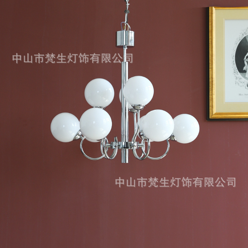 1960S Italian Minimalist Living Room Lamp Bauhaus Master Bedroom Lamp Medieval House Retro Chandelier Foyer Chandelier