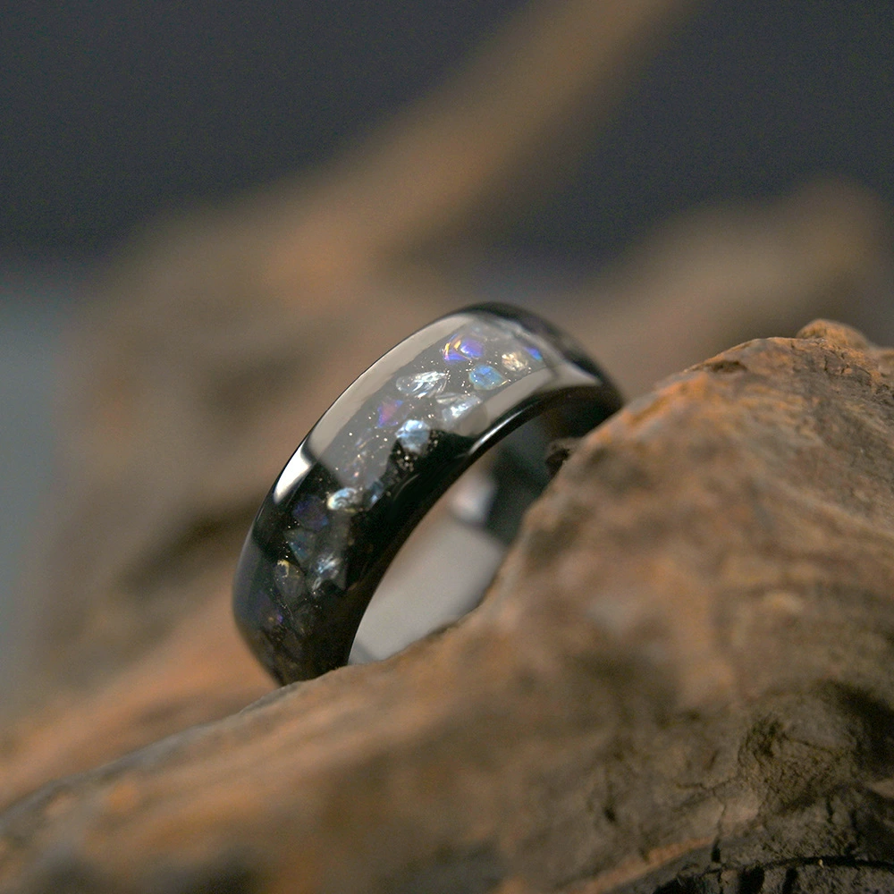 «(Cross-border trading), ring, starry sky, Tungsten steel»