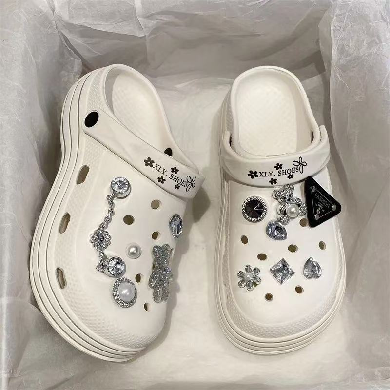 [쓰리라인 크록스] 화이트 [다이아몬드 베어]