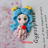 Big cartoon resin for princess with accessories, children's cute hair accessory, new collection