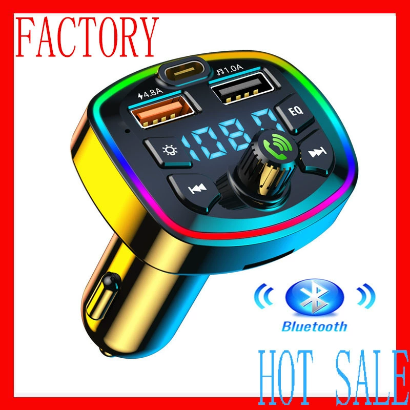 Q7q6q5x8 автомобильный Bluetooth-приемник 5,0 многофункциональный плеер с зарядным устройством для автомобильных принадлежностей окружающего освещения