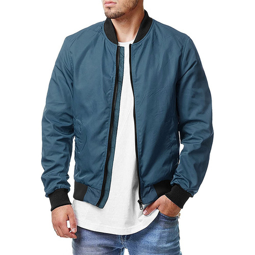 New European and American Men's Pilot Jacket—Spring and Autumn Casual Fashion Plus-Size Men's Clothing with Zipper—Men's Jacket 5XL