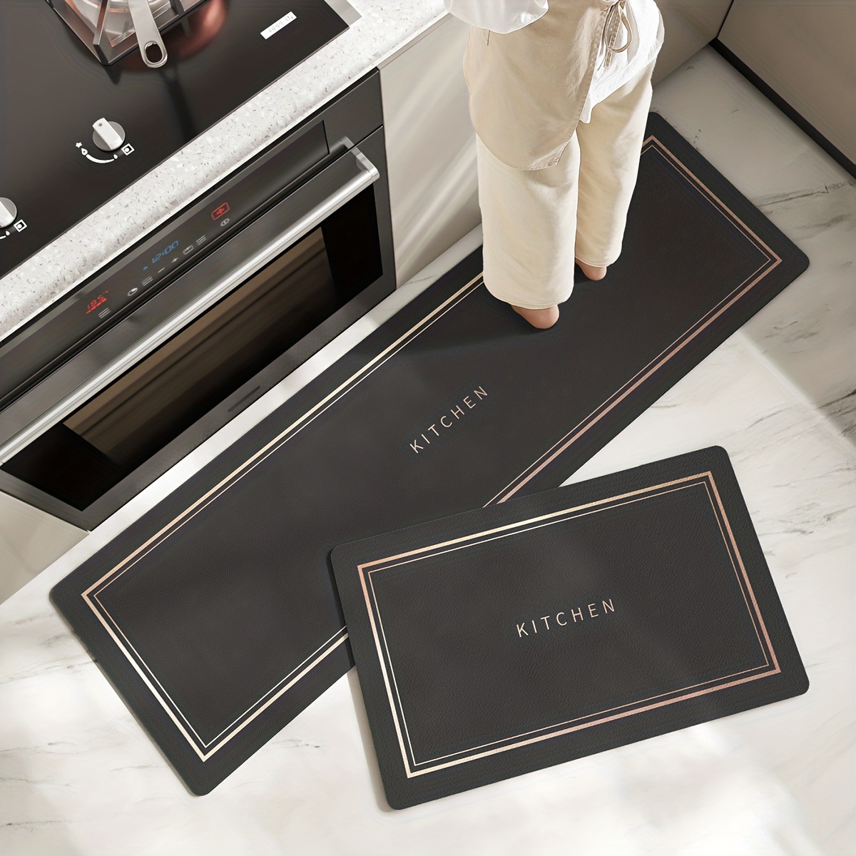 주방 블랙 골드 엣지