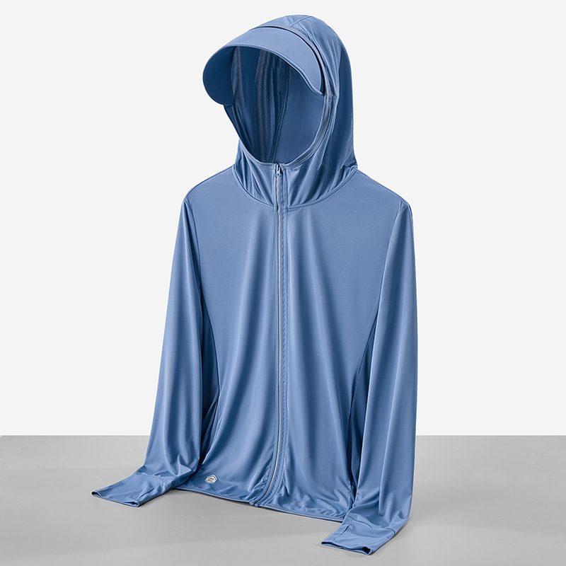 Ropa de protección solar para mujeres verano 2022 nuevo hielo anti-UV transpirable ropa de pesca de protección solar para hombres de bicicleta abrigo delgado image 12