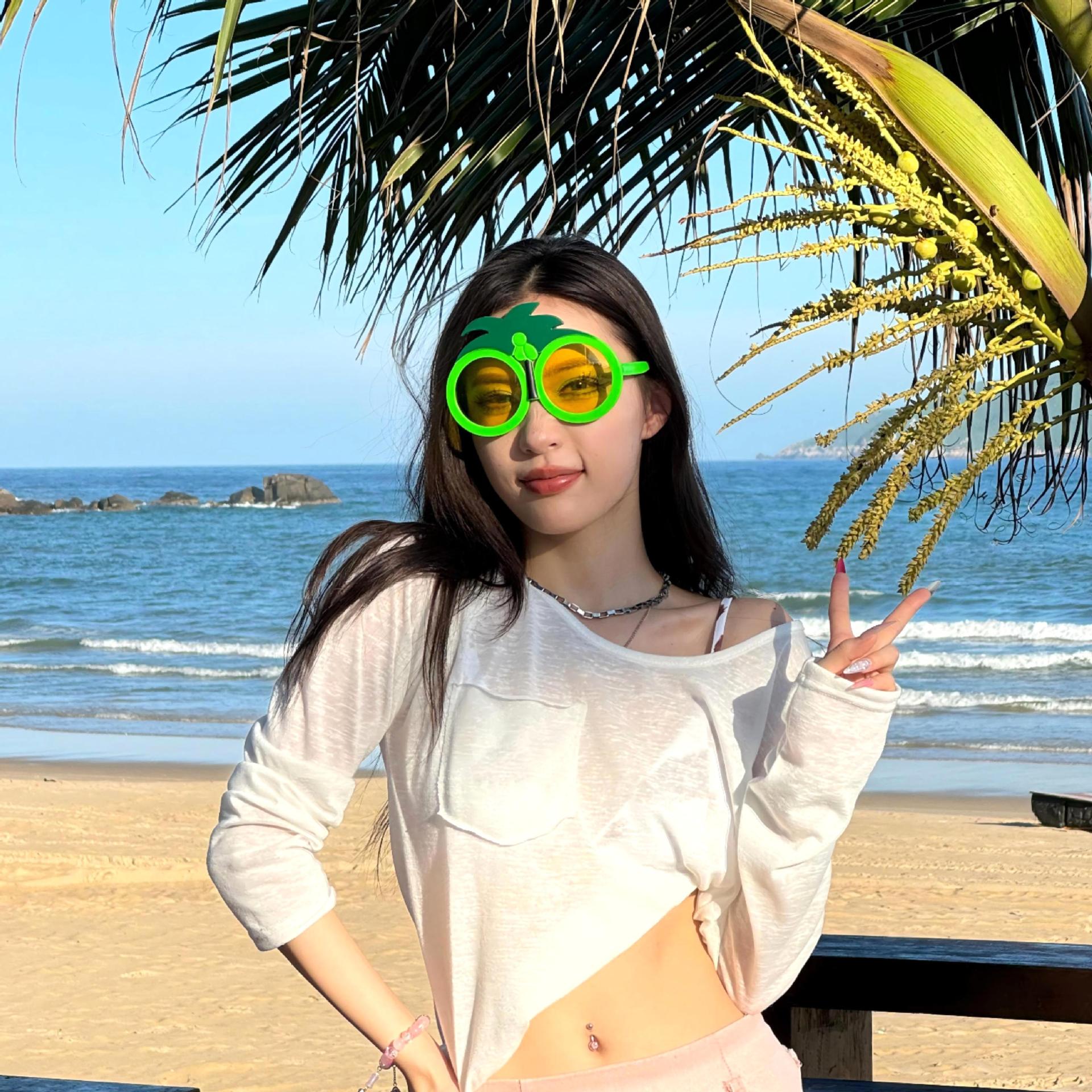 Gafas de Fiesta con Temática Hawaiana, ABS, Divertido, Decorativo, para Fiestas en la Playa y Festivales de Música
