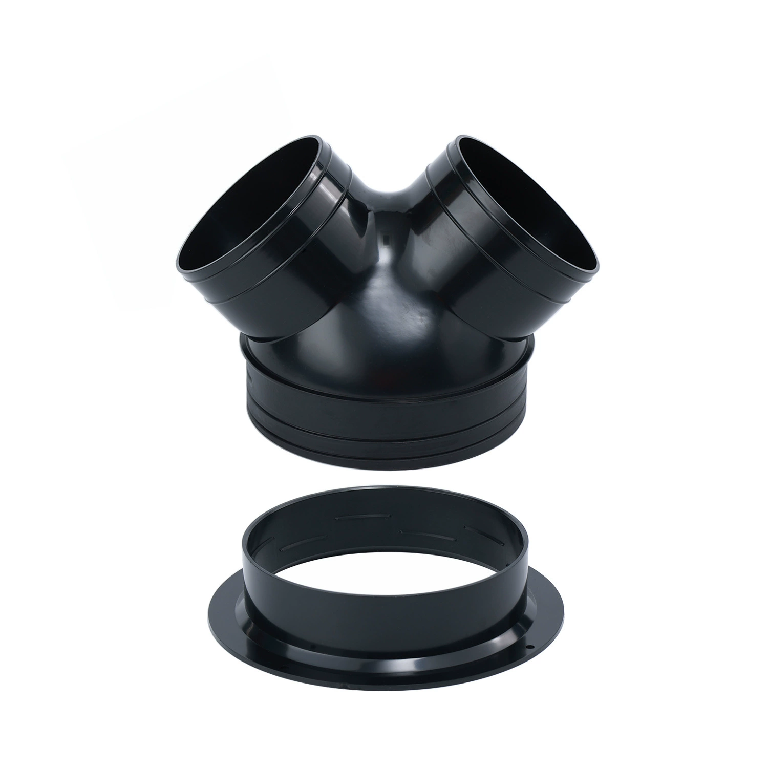 Y-образный трехходовой интерфейс для приточного вентилятора, прямое подключение, двухсторонний воздуховод, большие и малые соединители 100-75/150-100