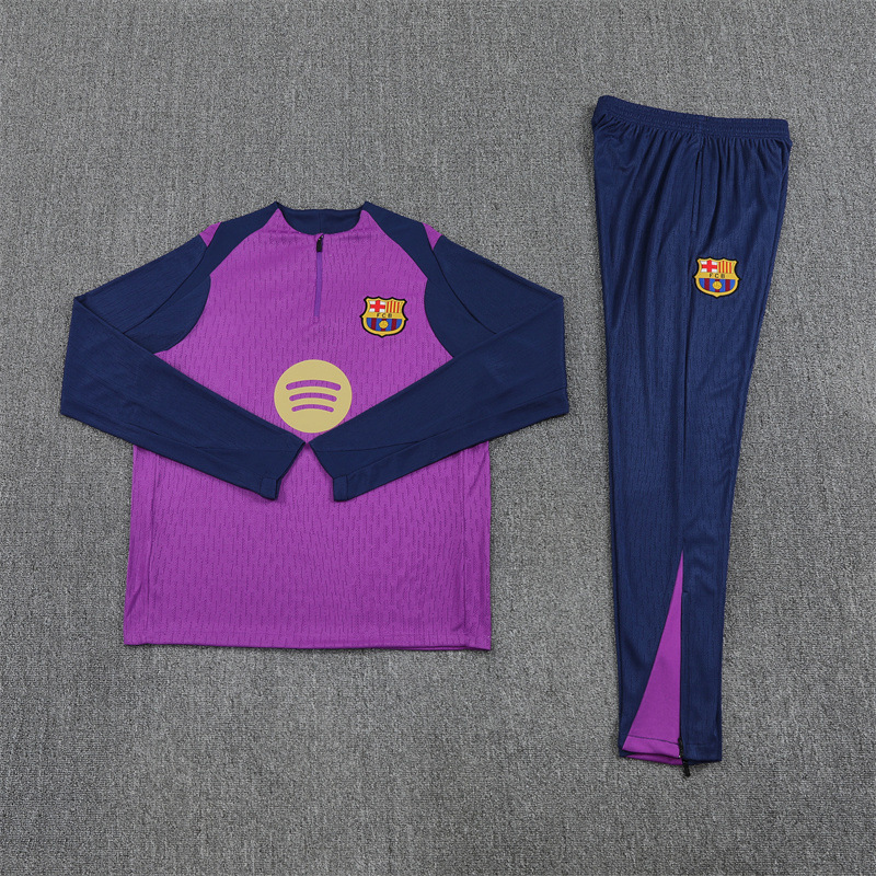 Barça camiseta de entrenamiento de fútbol adulto hombre niño juego de invierno Barça juego de manga larga número de impresión