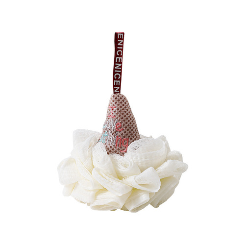 Bath ball, cute ice cream bath towel, girl baby bath artifact, bath flower, cute bubble ball, soft and not loose