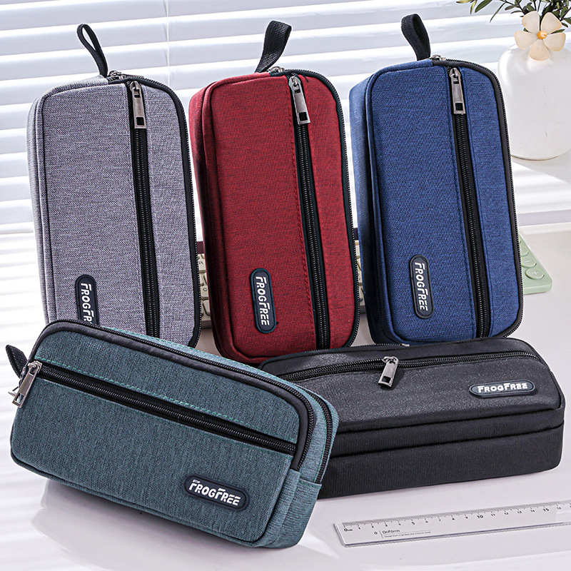 large capacity pencil case high-grade stain-resistant stationery box student minimalist pencil box girls and boys custom pencil case stationery case