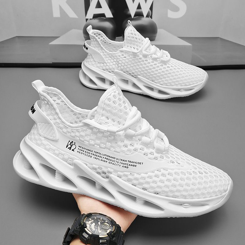 Zapatos de hombre Sandalias de verano 2025 nuevo estilo malla transpirable hueco zapatos de malla exterior zapatos de moda deportivos de playa ligeros delgados