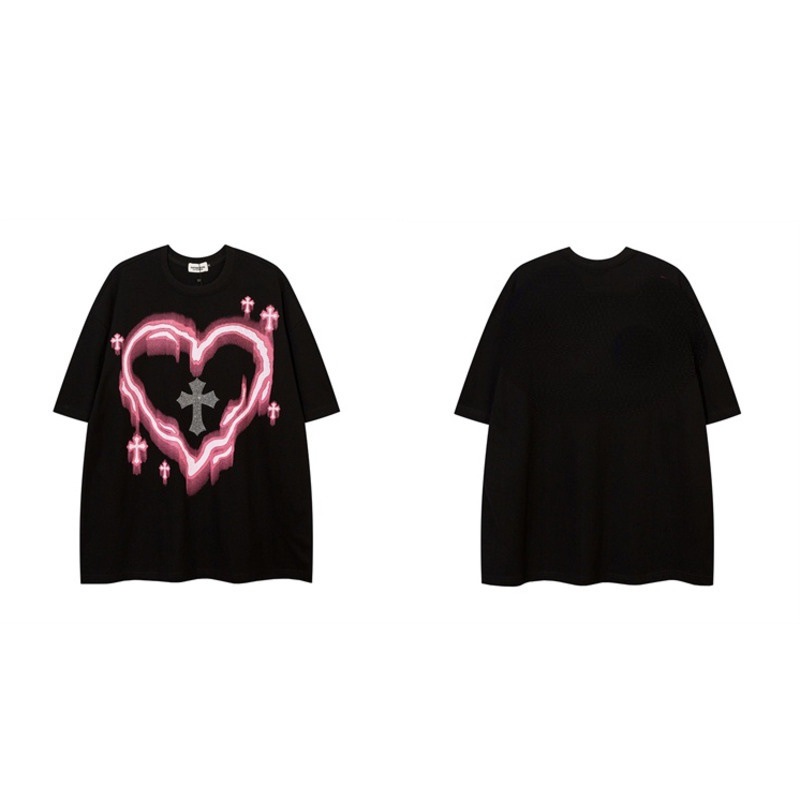 Camisetas de manga corta para hombre y mujer, verano 2025, estilo casual americano, corte holgado, talla grande, versátil, estilo hip-hop, camiseta moderna para hombre y mujer.