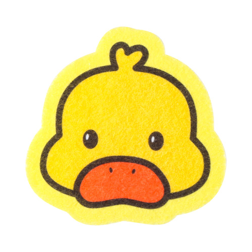 Sturdy Standing Little Yellow Duck Dishwashing Brush, Kitchen Home Use Pot Cleaning Brush, Washing Dishes and Bowls Sponge Cloth, Cartoon Wood Pulp Sponge Cloth Wholesale
