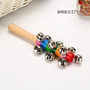 Hand Bell Stick Bell Baby Infant Early Education Intelligence Musical Instrument String Bell Bell Rattle 0-1 Year Old Kidsren's Educational Teaching Aids