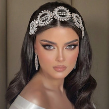 跨境欧美新款发饰时尚个性发箍婚纱礼服头饰流行手工发饰厂家直销